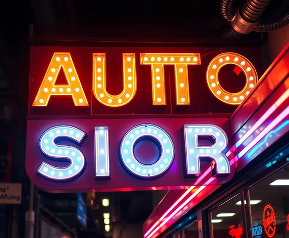 modern auto shop signage