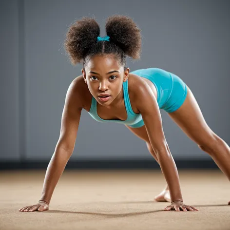 Teenage girl, afro hair,