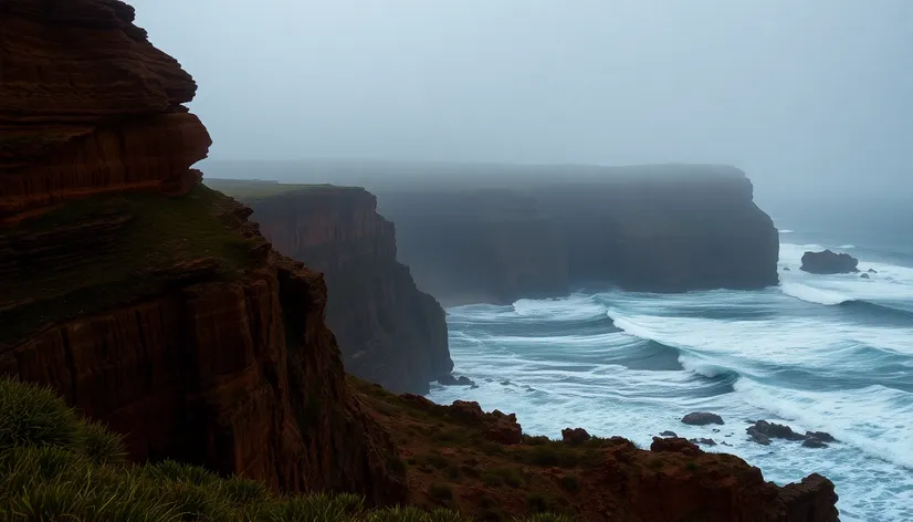 red clay cliffs of