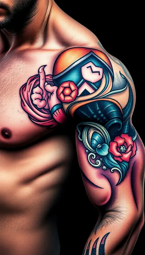 male bicep tattoos