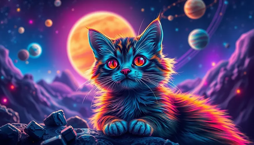 space cat drawing