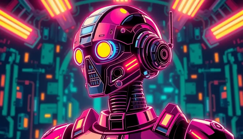 retro robot art