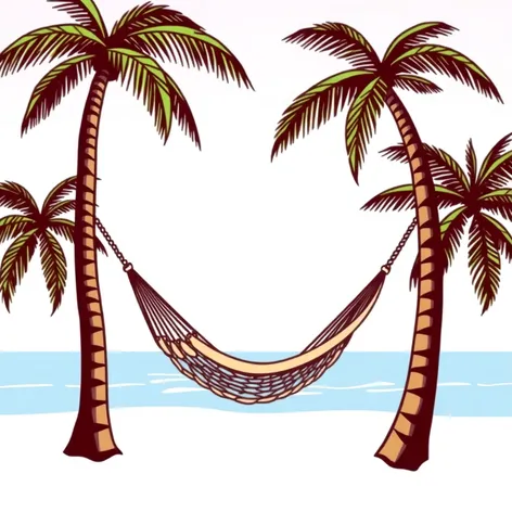 palms hammock line art