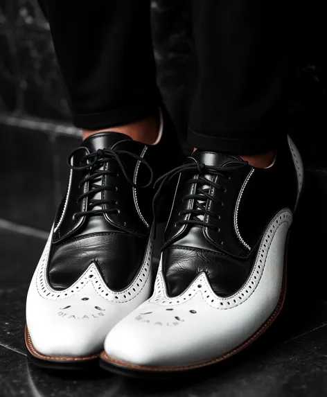 mens shoes black white