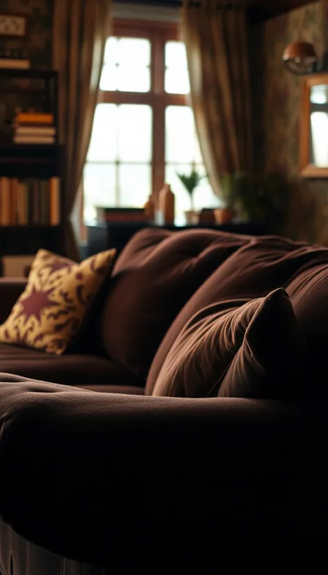 dark brown sofa