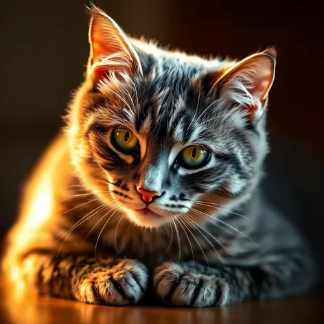 grey calico cat