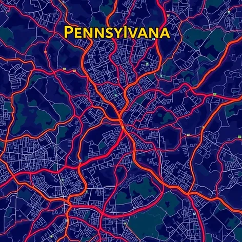 road map of pennsylvania