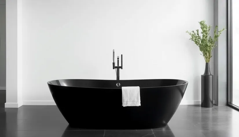 black bathtub