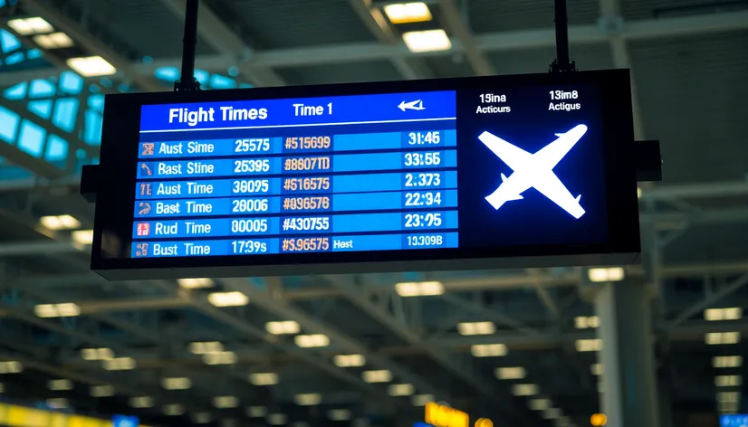 airplane flight times sign