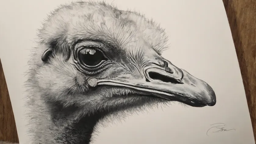 ostrich drawing