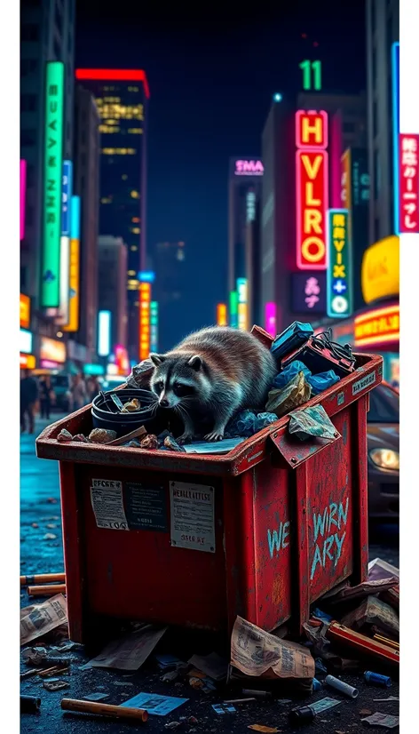 raccoon dumpster