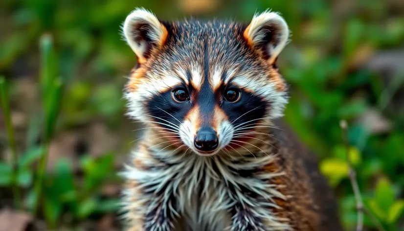 raccoon posing