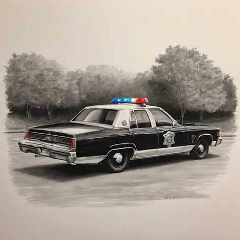 cop car drawing