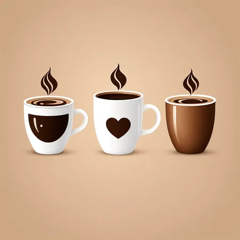 Cute cups of coffee