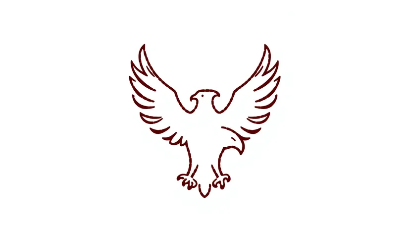 simple eagle dotted lines