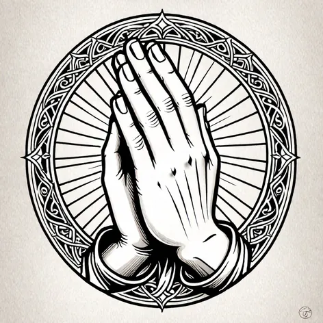 praying hands tattoo