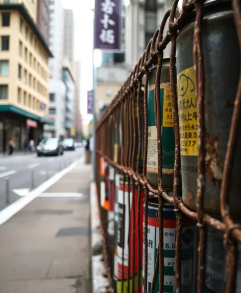 garbage can fence