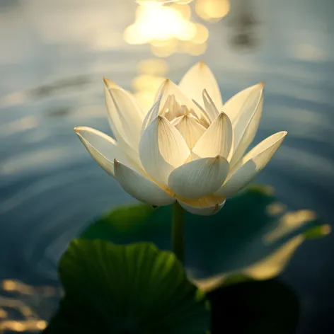 white lotus flower