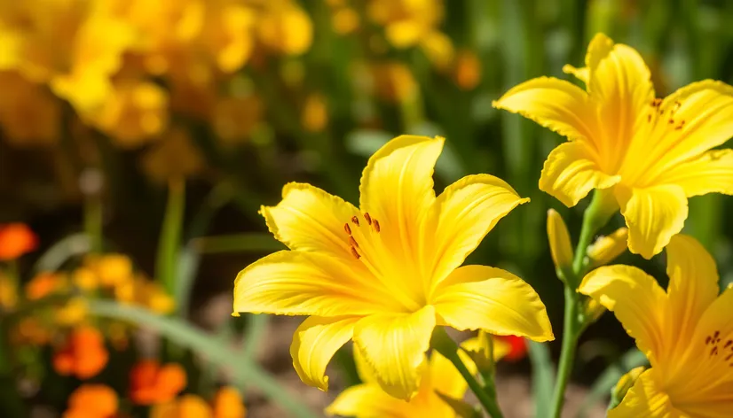 yellow daylilies