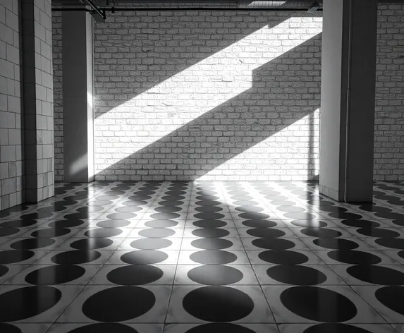 black white floor tile