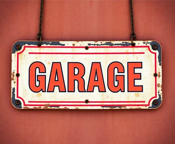 garage sign