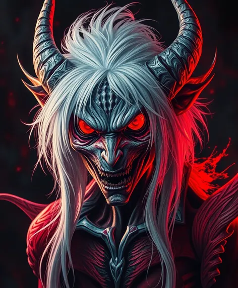 white haired demon