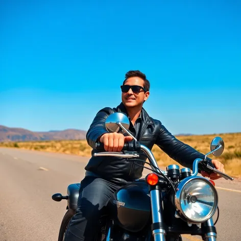 man riding a harley