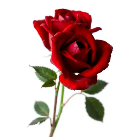 white background red rose