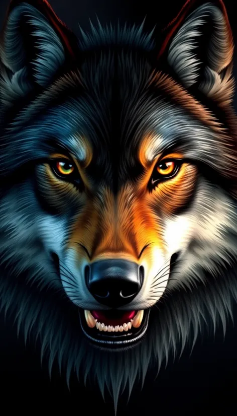 realistic wolf face paint