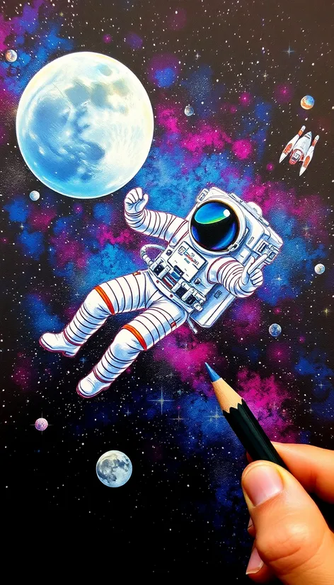 astronaut floating in space