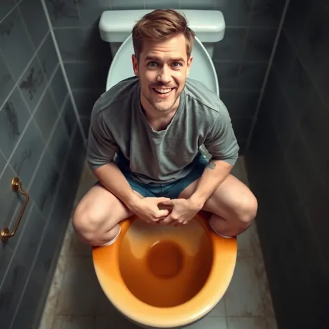 guy diarrhea on toilet