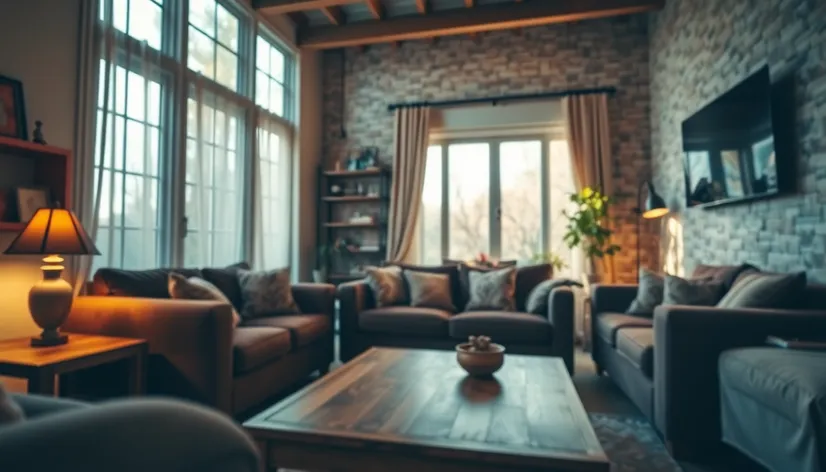 brown sofa living room