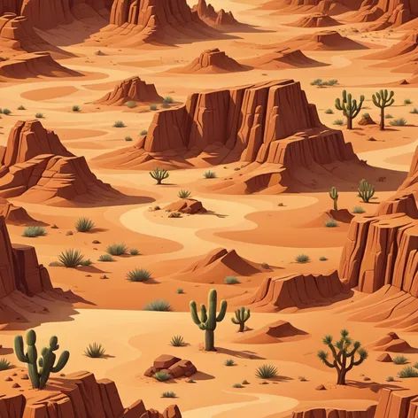 cartoon desert