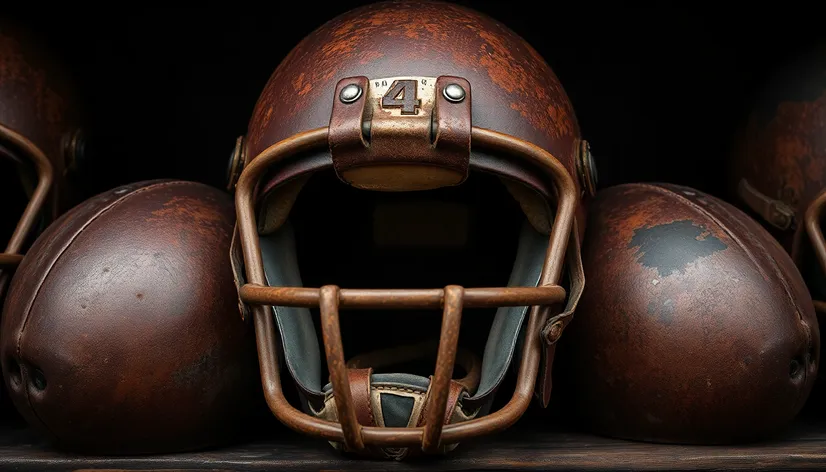 old football helmets