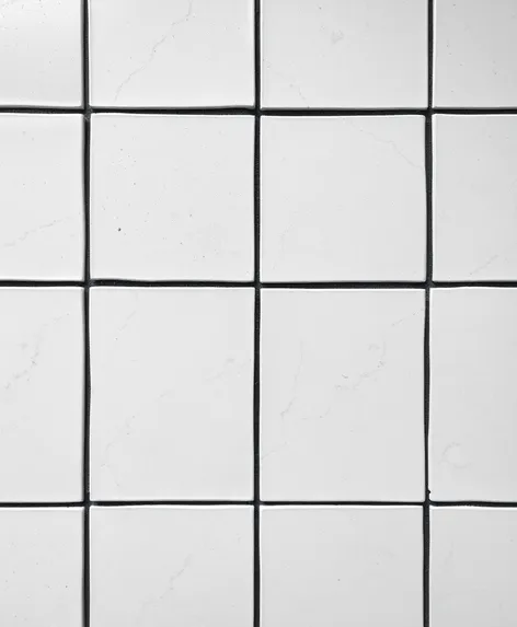 white tile dark grout