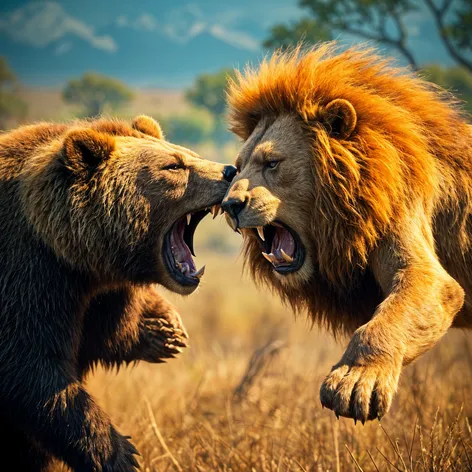 grizzly bear vs lion