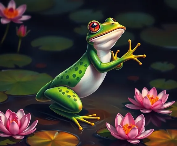 elegant dancing frog