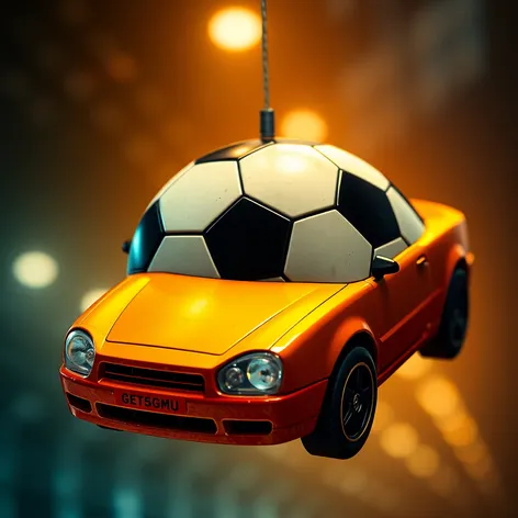 hanging car soccer ball