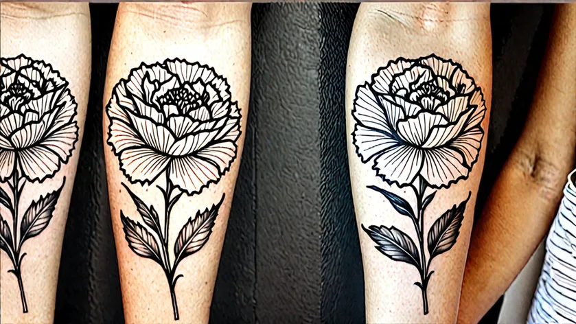 carnation flower tattoo