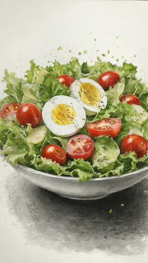 salad drawing