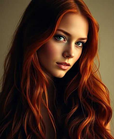 long hair redhead