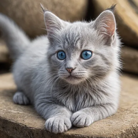 a grey kitten with