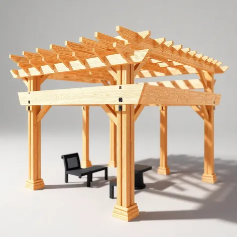 cad pergola 3d model