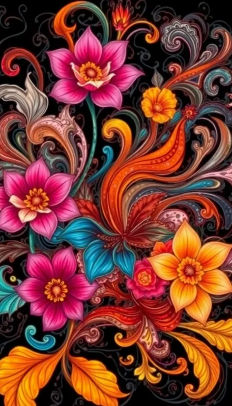 floral abstract design