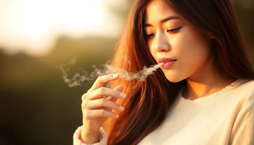 asian long hair smoking