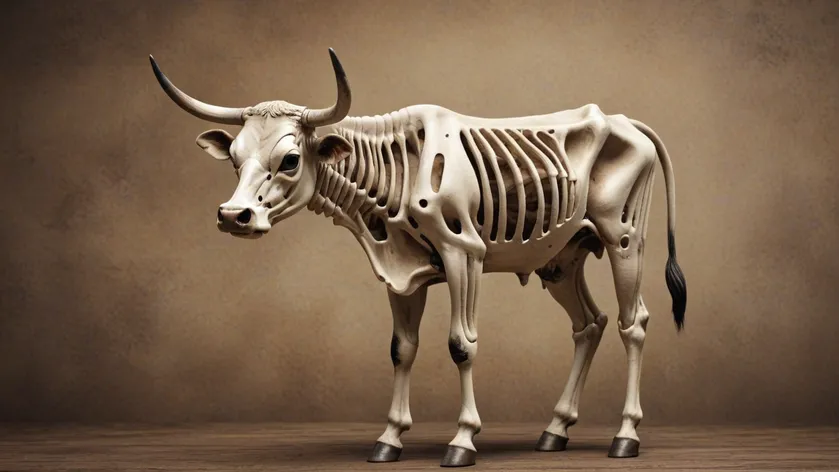 skeleton cow