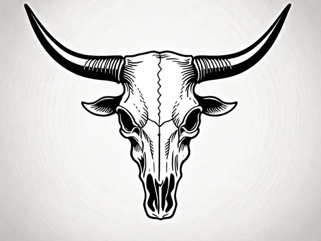 longhorn skull tattoo