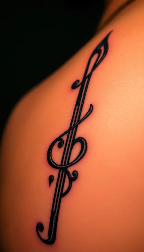 music staff tattoo