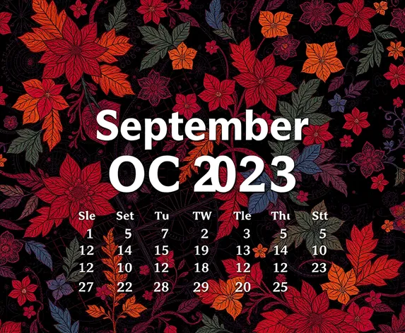 sept oct 2023 calendar