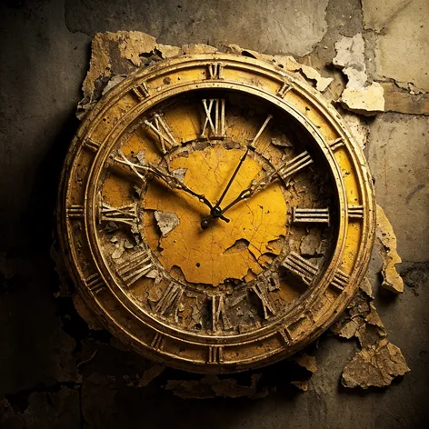 Roman yellow wall clock